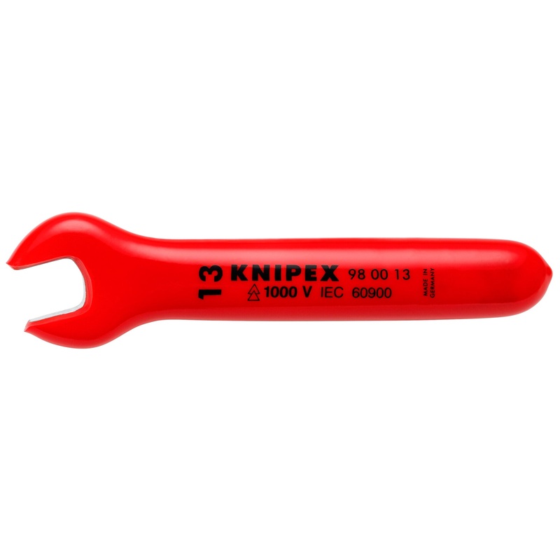 Knipex 98 00 13 5 1/4″ Open End Wrench-1000V Insulated, 13 mm