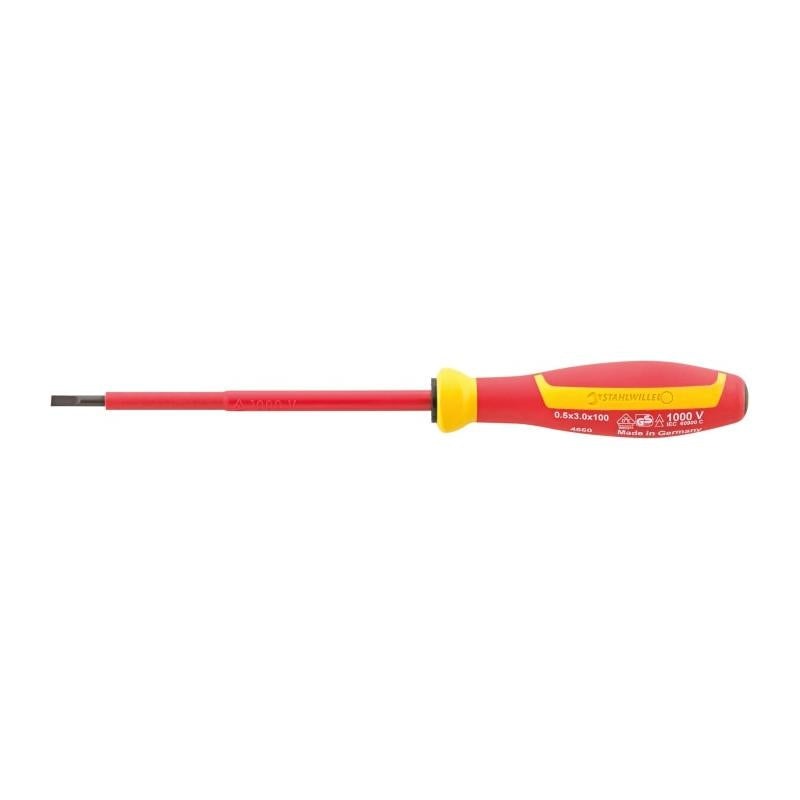 Stahlwille 46603035 4660 VDE DRALL+ 3.5 Insulated Slotted Screwdriver