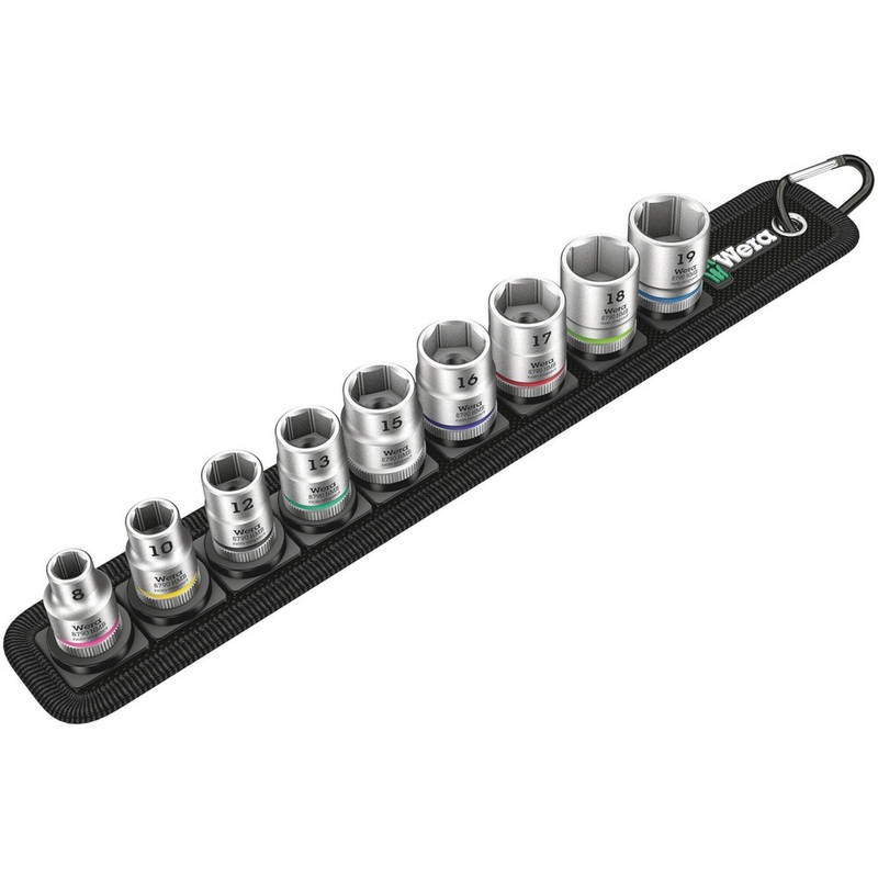 Wera Belt B 4 Zyklop socket set, 3/8″ drive, 9 pieces