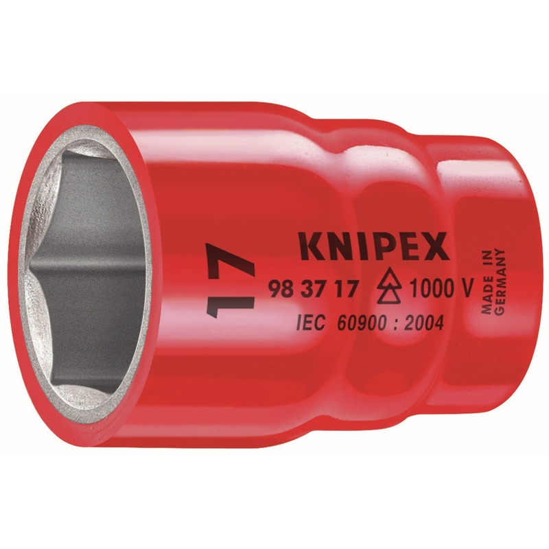Knipex 98 37 1/2″ 3/8″ Drive 1/2″ Hex Socket-1000V Insulated