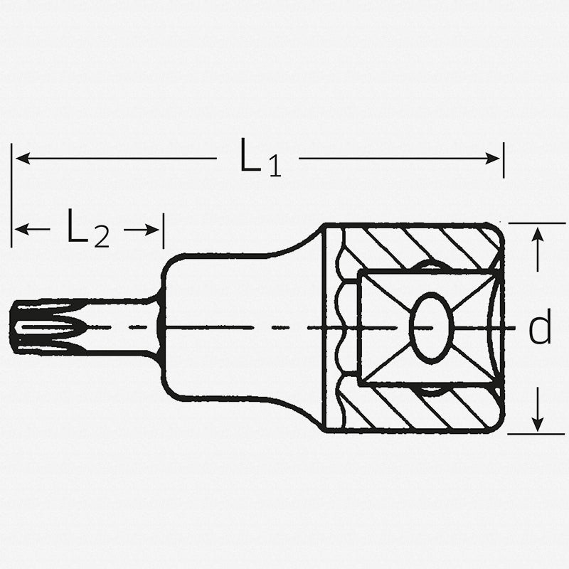Stahlwille 02100025 49TX TORX Socket, T25 3/8 Inch Drive