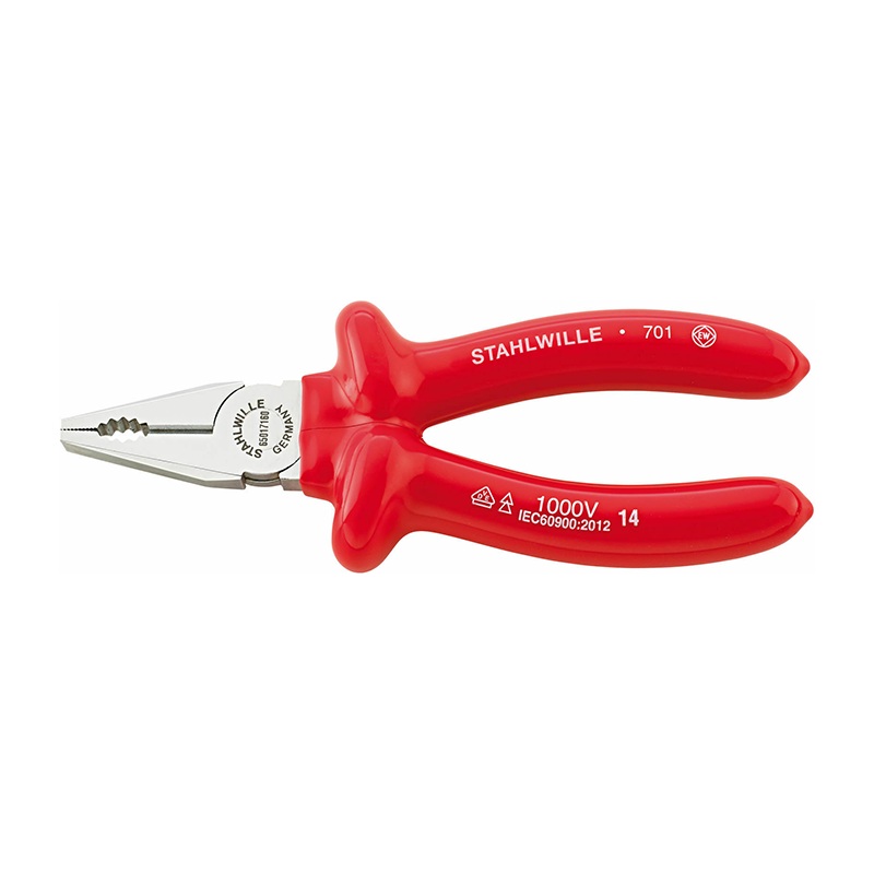 Stahlwille 65017200 6501 VDE Combination Pliers, 200mm, Dip-Coated