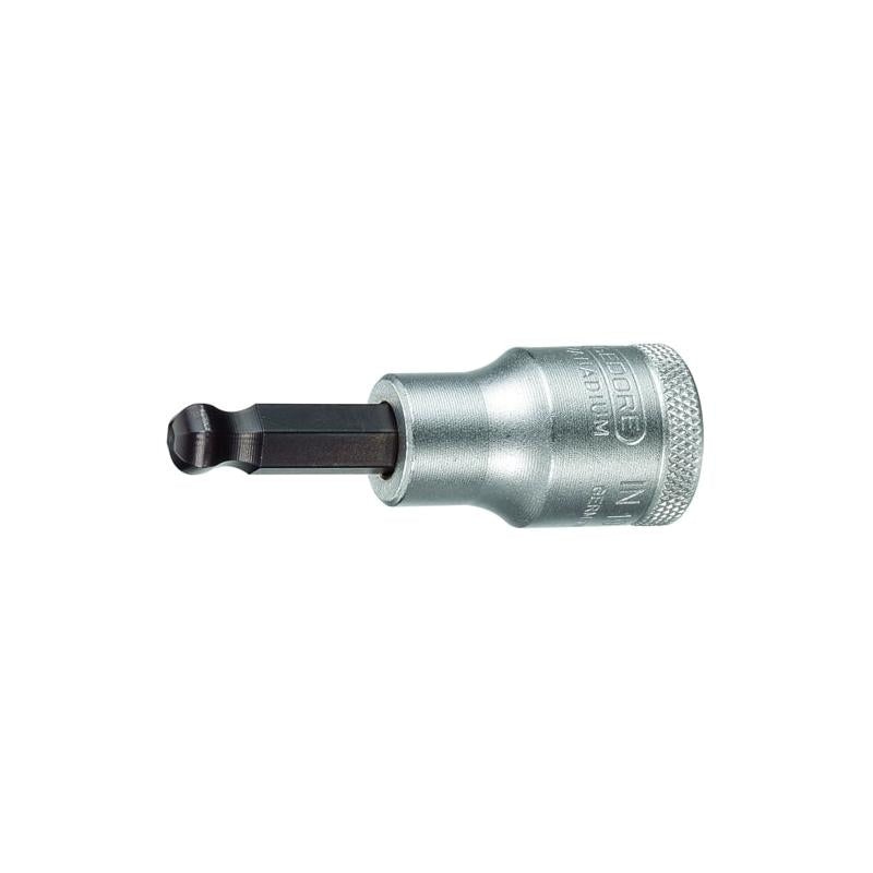 Gedore 2219379 Screwdriver Bit Socket 1/2″ Ball-End In-Hex 8 mm