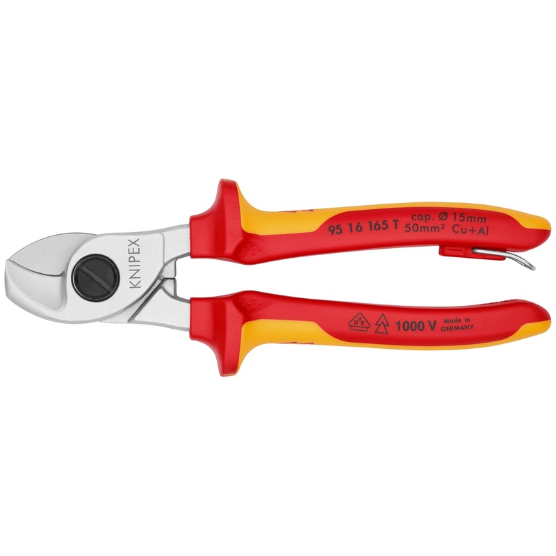 Knipex 95 16 165 T 6 1/2″ Cable Shears-1000V Insulated, Tethered Attachment