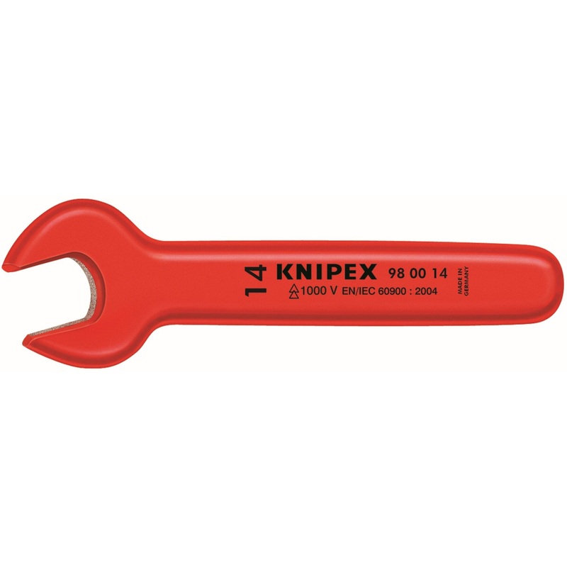 Knipex 98 00 07 4 1/4″ Open End Wrench-1000V Insulated, 7 mm