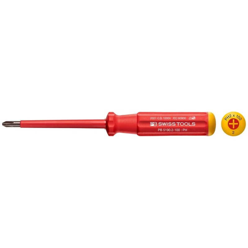 PB Swiss Tools PB 5190.2-100 Classic VDE Screwdriver Phillips Size PH2