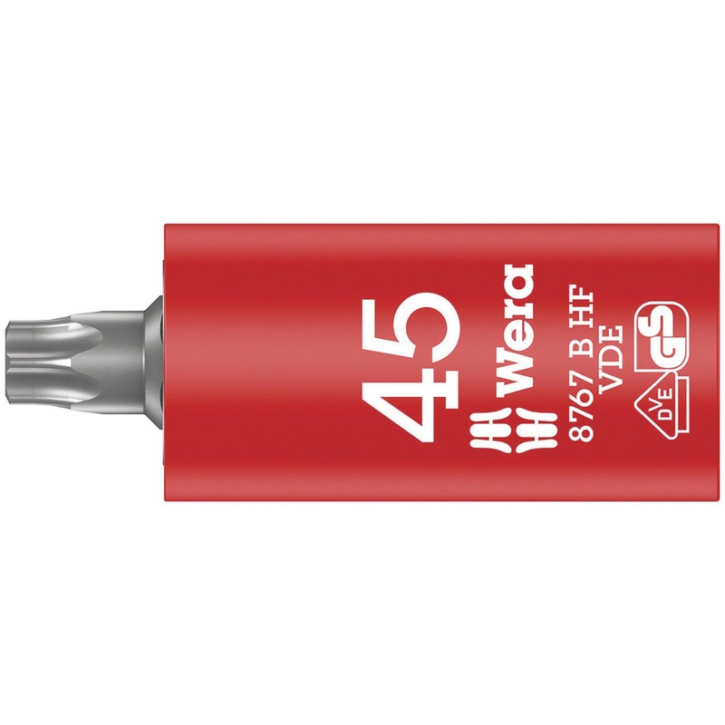 Wera 8767 B VDE HF TORX Zyklop bit socket, insulated, with holding function, 3/8″ drive, TX 45 x 59 mm