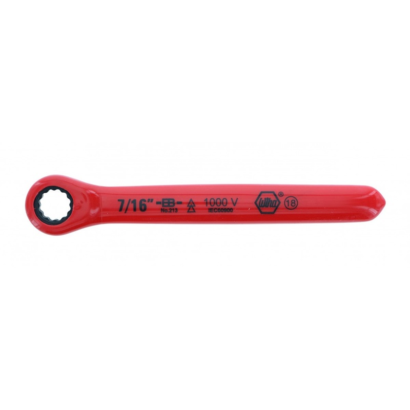 Wiha Tools 21327 Insulated Ratchet Wrench 7/16″