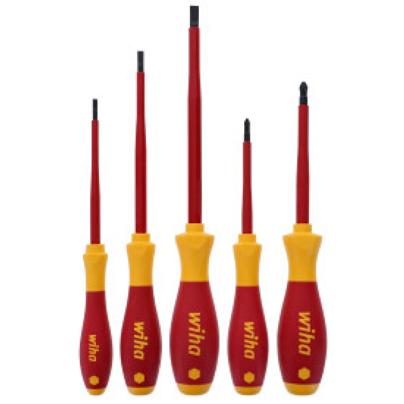 Wiha Tools 32194 SlimLine Insulated Slotted/Phillips Screwdriver Set, 5 Pc.