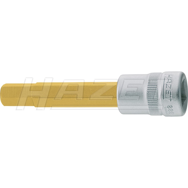 Hazet 8801-10 Hex TiN Screwdriver Socket, 10 mm, 3/8″