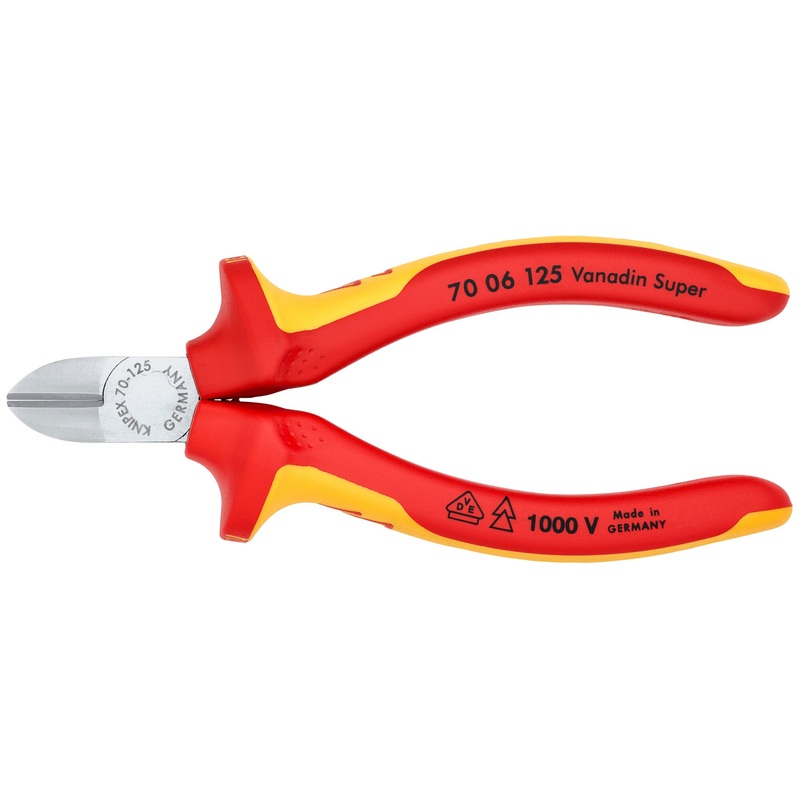 Knipex 70 06 125 5 1/4″ Diagonal Cutters-1000V Insulated