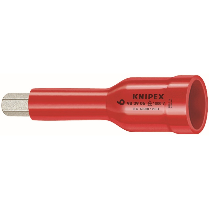 Knipex 98 49 06 1/2″ Drive 6 mm Hex Socket-1000V Insulated