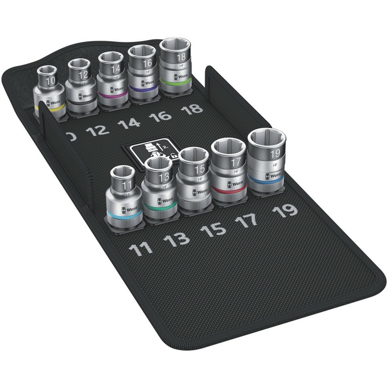 Wera 8790 HMC HF 1 Zyklop socket set with 1/2″ drive, with holding function, 10 pieces