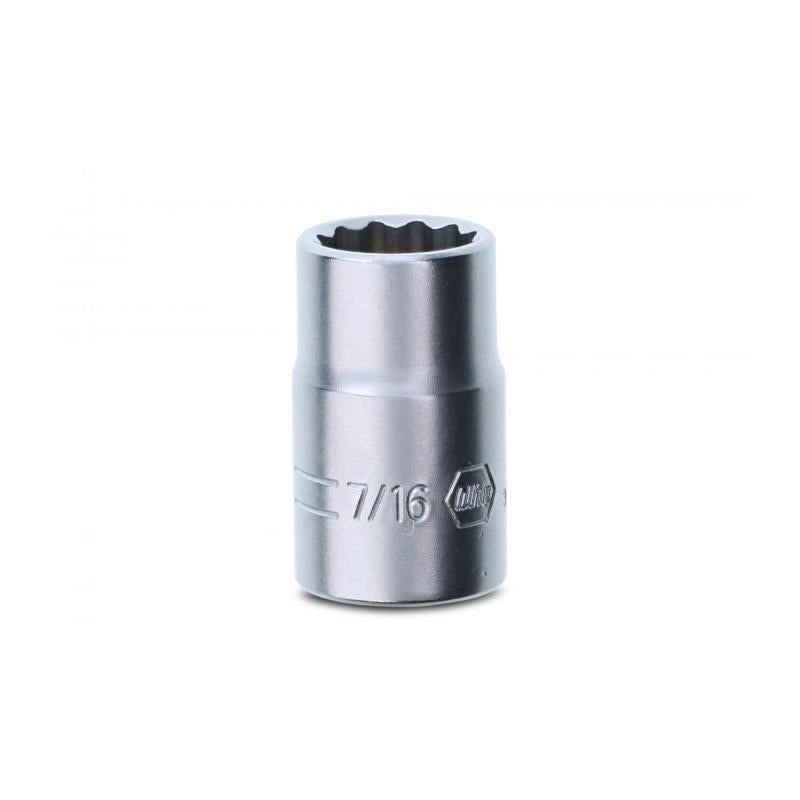 Wiha Tools 33713 3/8″ Drive Socket, 12 Point, 7/16″