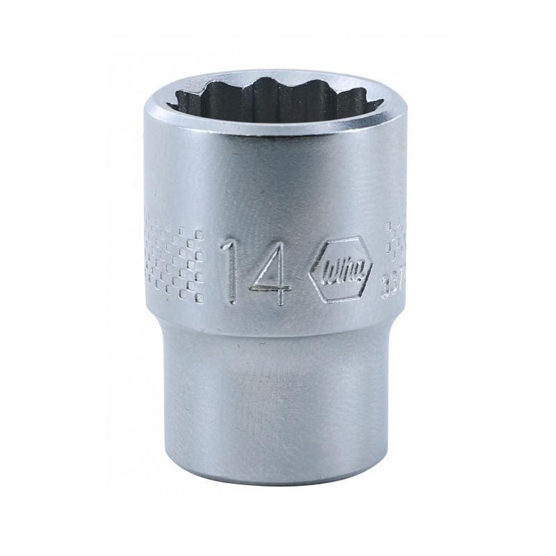 Wiha Tools 33729 3/8 Inch Drive Socket, 12 Point, 14.0mm