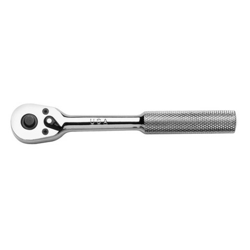 Cougar Pro E2426 Quick Release Oval Head Knurled Handle Ratchet, 1/4 Inch