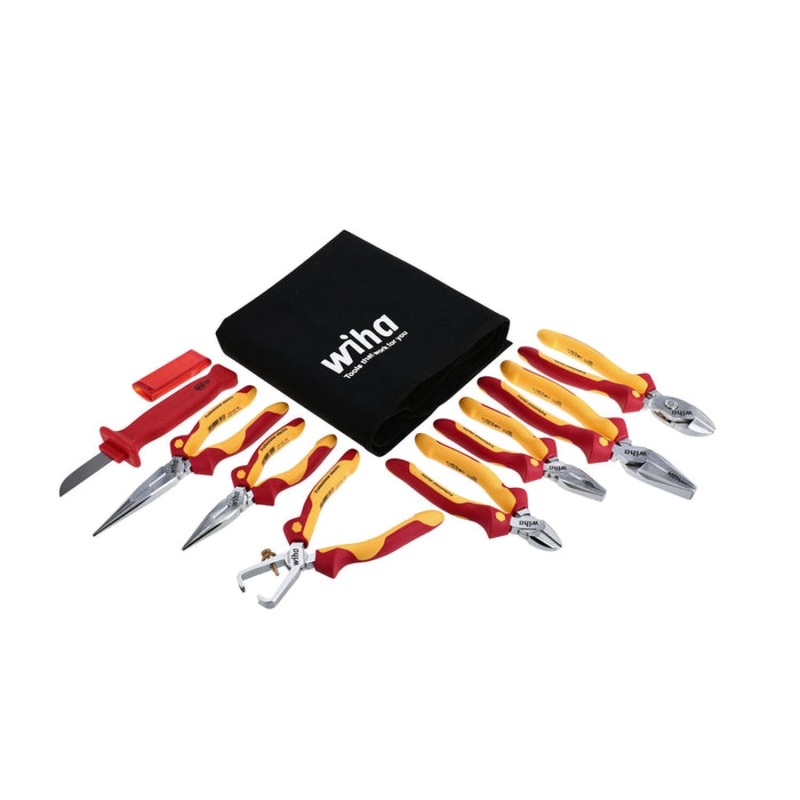 Wiha Tools 32889 Insulated Pliers / Cutters / Knife Set, 8 Pc.
