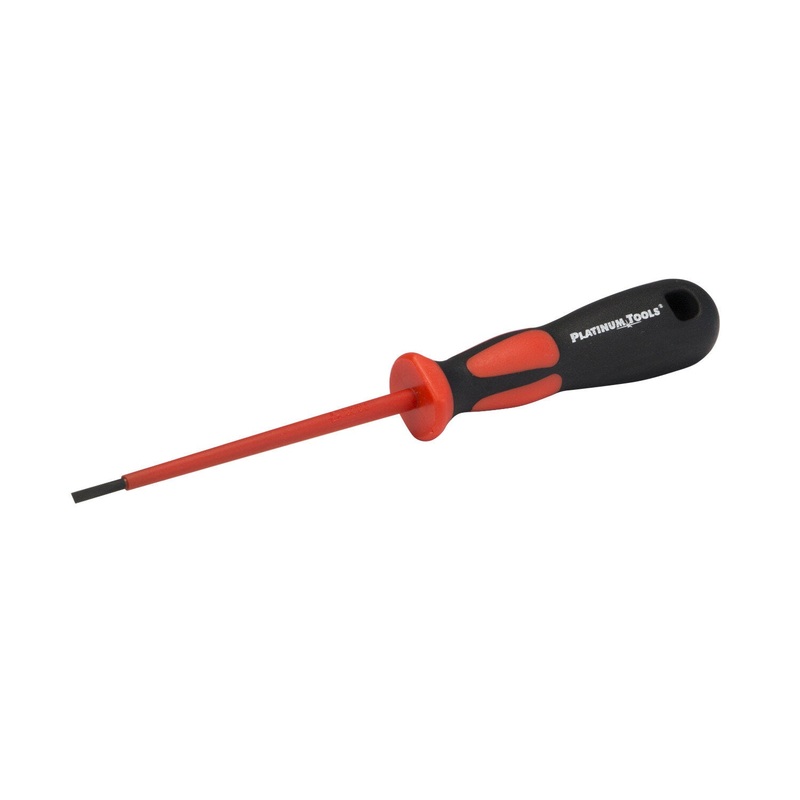Platinum Tools 19202C 1KV Insulated 3mm Slot Screwdriver. Clamshell.