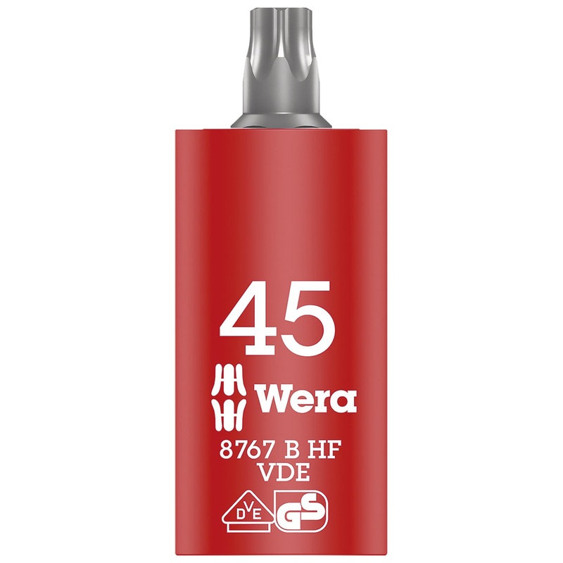 Wera 8767 B VDE HF TORX Zyklop bit socket, insulated, with holding function, 3/8″ drive, TX 25 x 55 mm