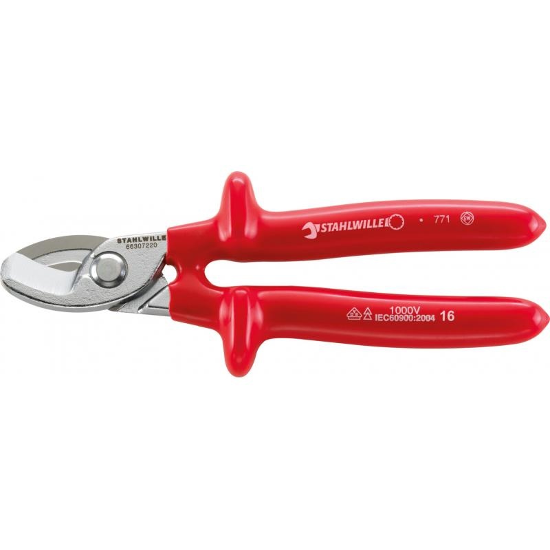 Stahlwille 66307220 6630 VDE cable shear, 220 mm – Dip-coated