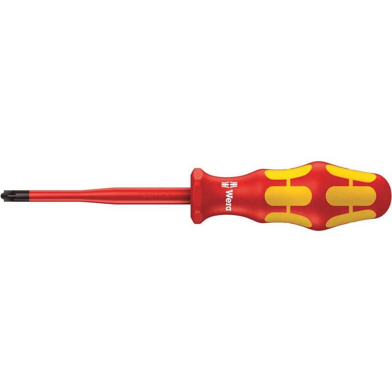 Wera 165 iS PZ/S VDE Insulated screwdriver with reduced blade diameter for PlusMinus screws (Pozidriv/slotted), # 1 x 80 mm