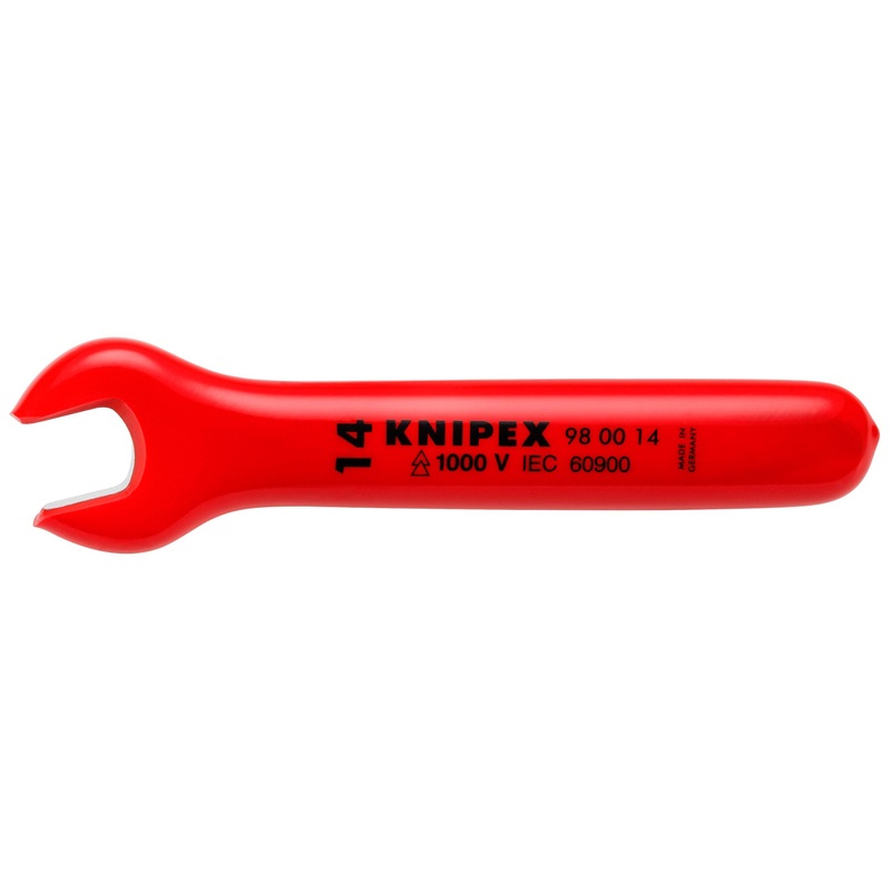 Knipex 98 00 14 5 1/4″ Open End Wrench-1000V Insulated, 14 mm