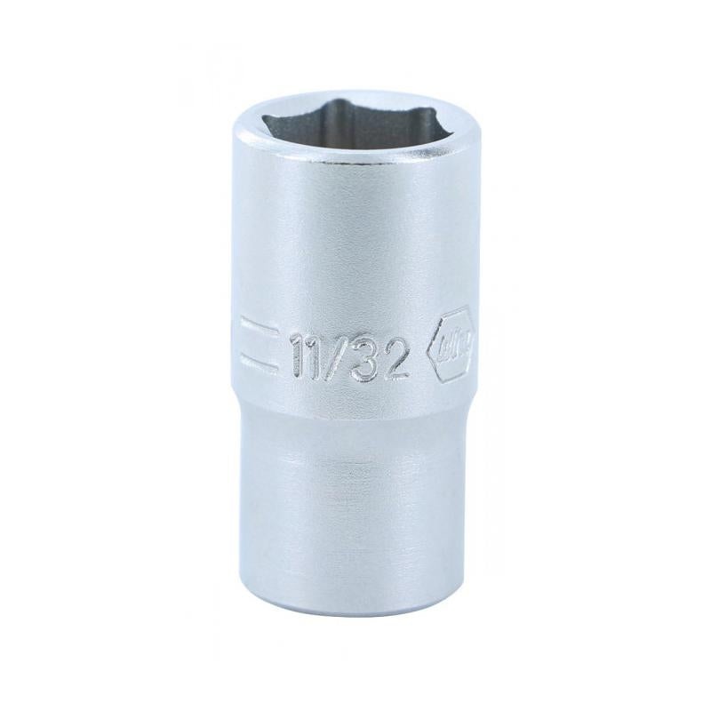 Wiha Tools 33311 1/4 Inch Drive Socket, 6 Point, 11/32 Inch
