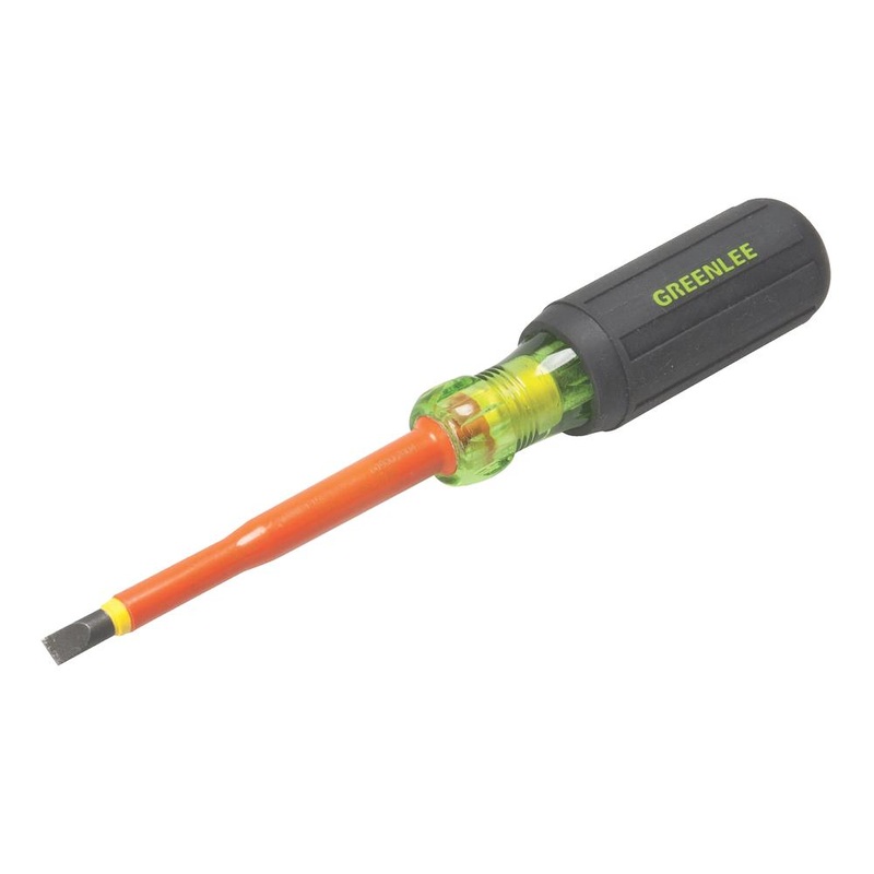 Greenlee 0153-11-INS Screwdriver, Insulated Cabinet Tip – 1/4″ x 4″