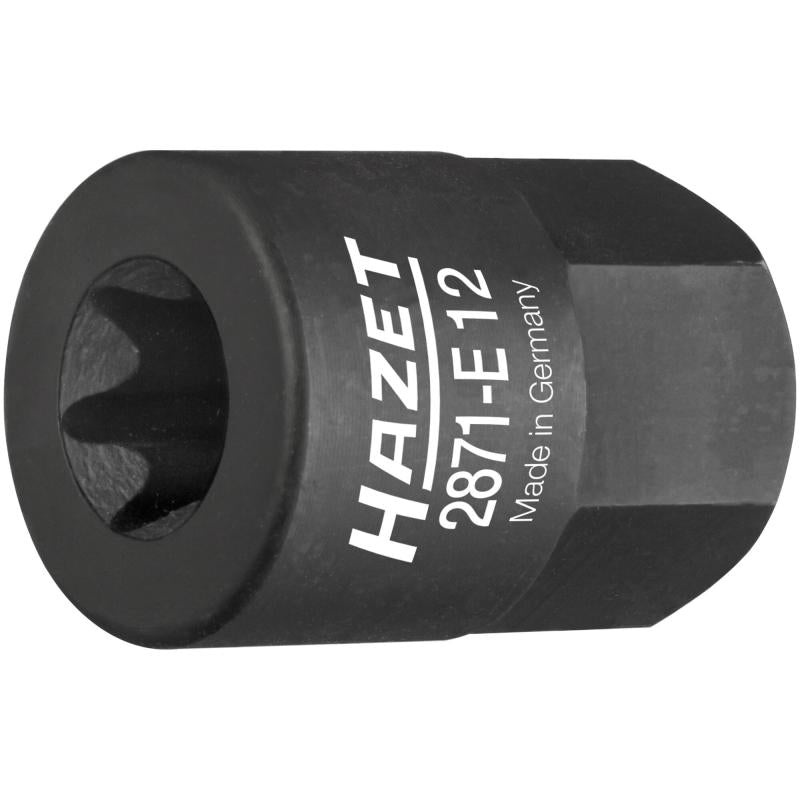 Hazet 2871-E12 Turbocharger / Manifold TORX Socket, Outside TORX E12, Outside Hex 17mm