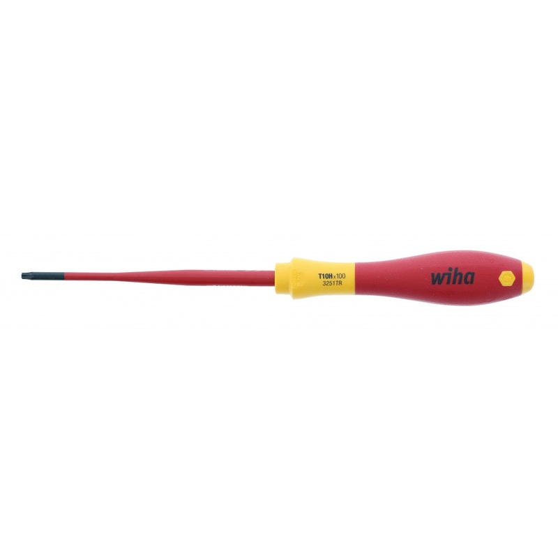 Wiha Tools 32506 Insulated SlimLine Securty TORX Screwdriver, T10s x 100 mm