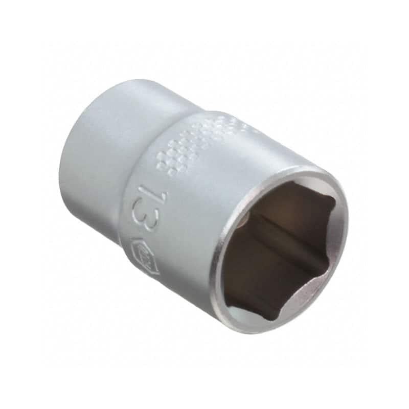Wiha Tools 33327 6 Point – 1/4 Inch Drive Socket – 13.0mm x 25mm