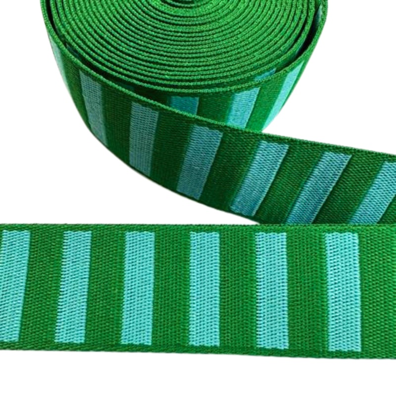 1 1/2″ Webbing in Billiard & Turquoise