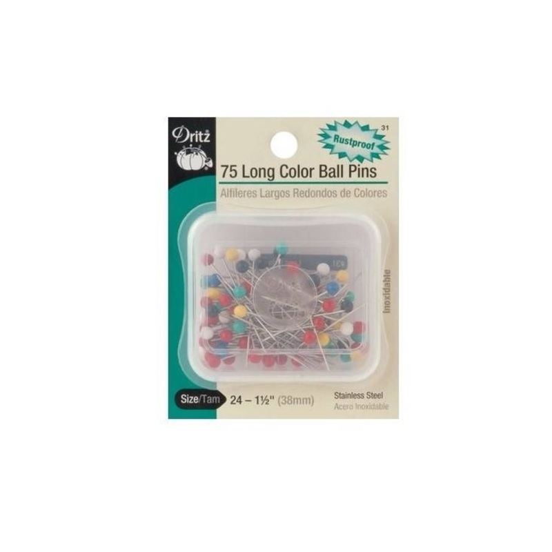 Long Color Ball Pins 75
