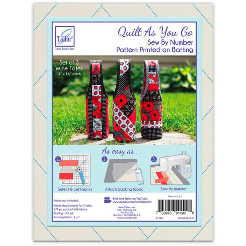 June Tailor – Quilt As You Go | Wine Totes set of 3