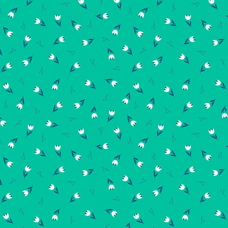 Windsong Meadows Tulip Toss Teal