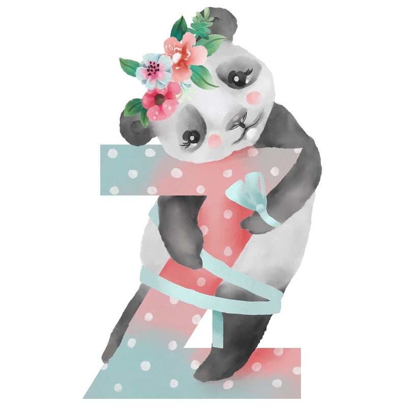 Zen Panda “Z” Fabric Panel Quilting Cotton 4.5 Inches by 4.5 Inches