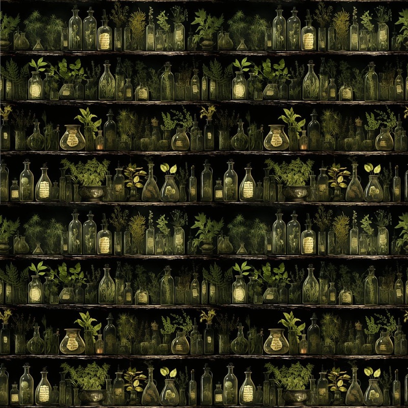 Wild Earth Apothecary Pattern #5 Fabric Quilting Cotton Yard – 36″ x 45″