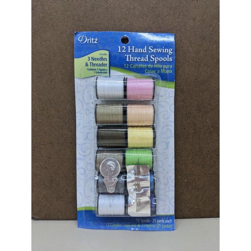 Dritz 12 Hand Sewing Thread Spools