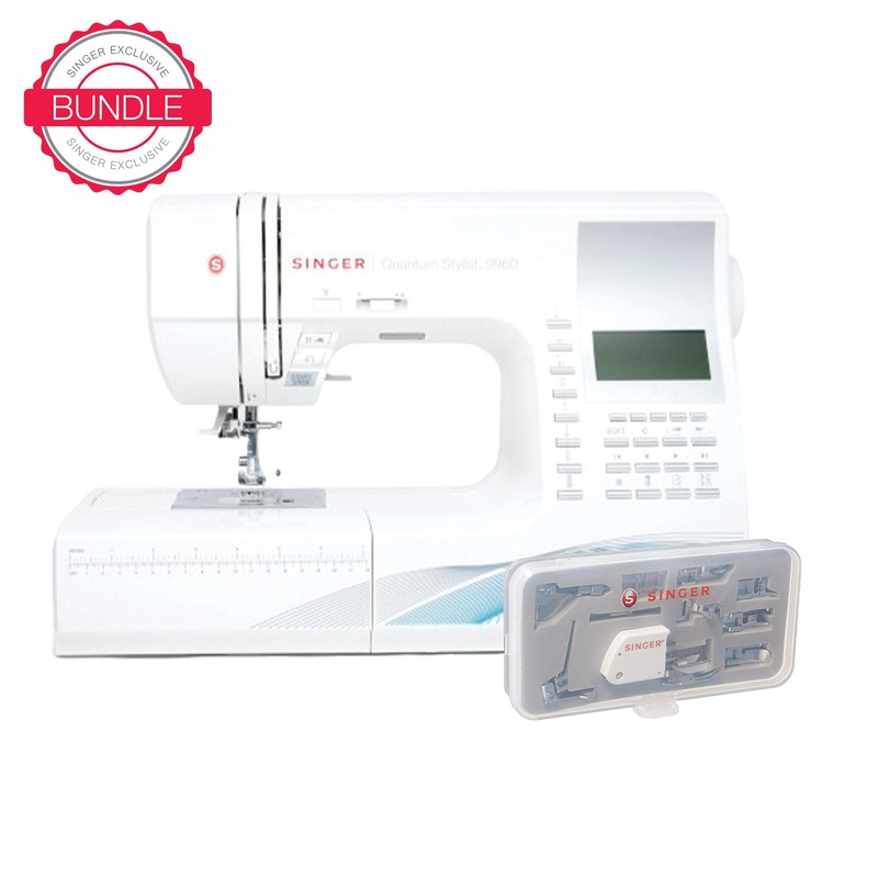 SINGER Sew Spacious Quantum Stylist 9960 Sewing Machine & Presser Foot Kit Bundle