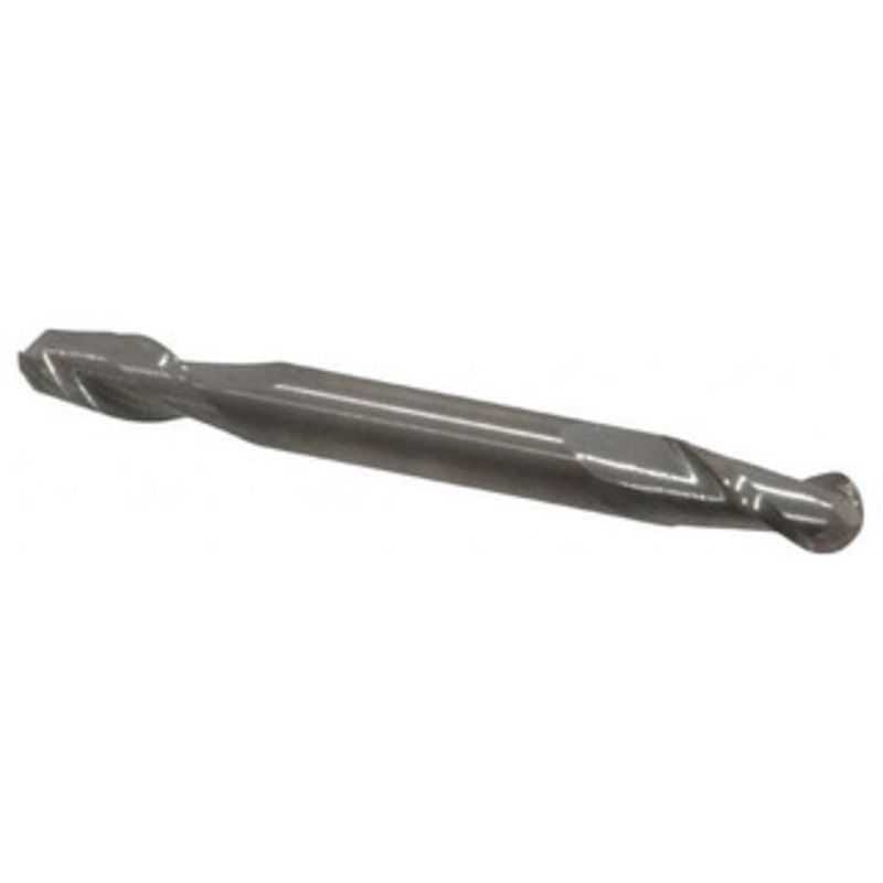 Atrax 2-Flute Centercutting Ball Double End Mill, 1/4 Mill Dia., 1/4 Shank Dia., 1/2 LOC – 45-542-8