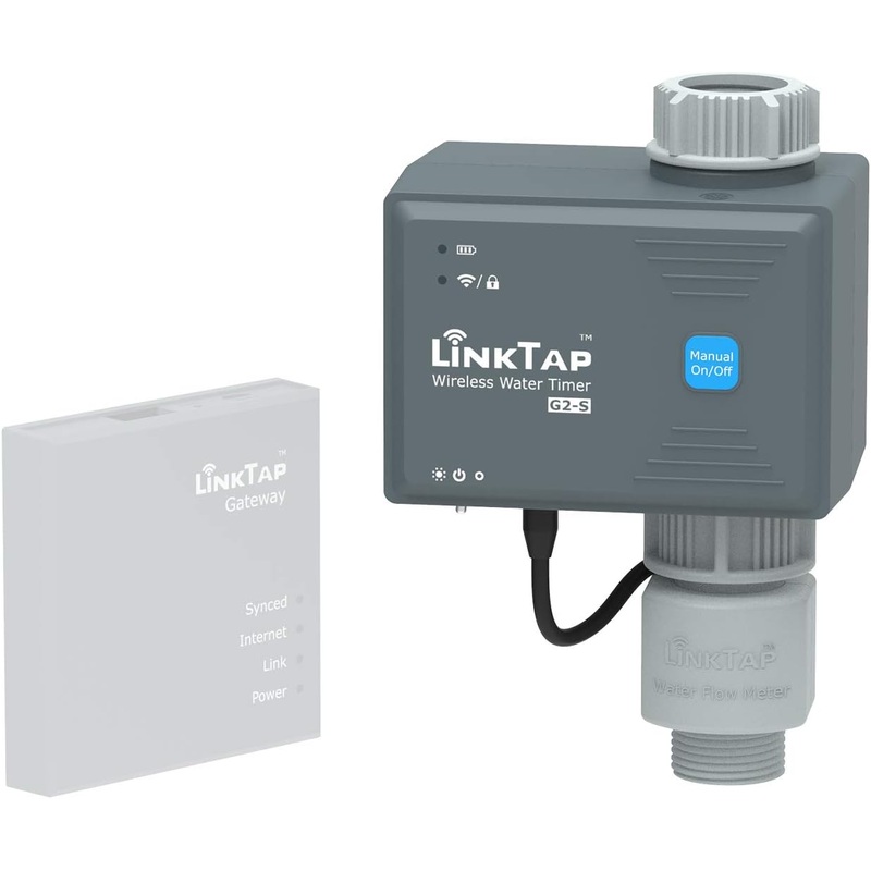 LinkTap G2S Smart Hose Timer | Requires Gateway | Irrigation by Weather/Volume/Duration, Intelligent Fault Detection & Alerts, Wider Range Than WiFi Sprinkler Timer, 2-Year Battery Life, 2-Yr Warranty | Bigbigmart.com
