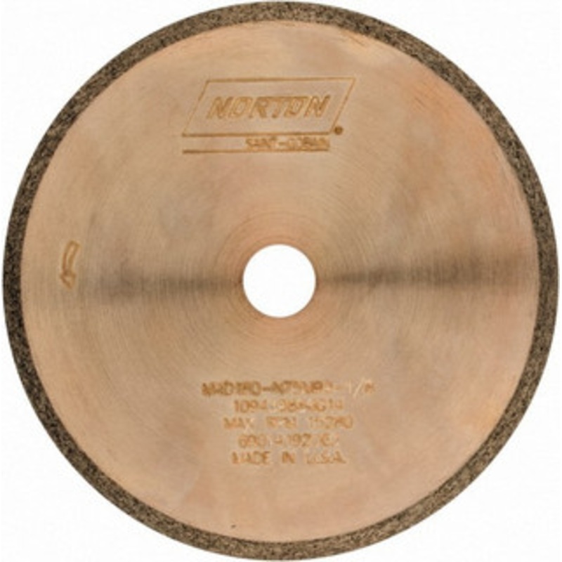 Norton 4 Diam x 1/2 Hole, 180 Grit Surface Grinding Wheel Diamond, Type 1A1R, Medium Grade 69014192063 – 73552580