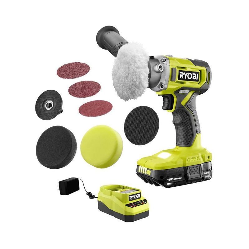 RYOBI PBF102KN ONE+ 18V Cordless 3 in. Variable Speed Detail Polisher/Sander Kit with (1) 2.0 Ah Battery and Charger | Bigbigmart.com