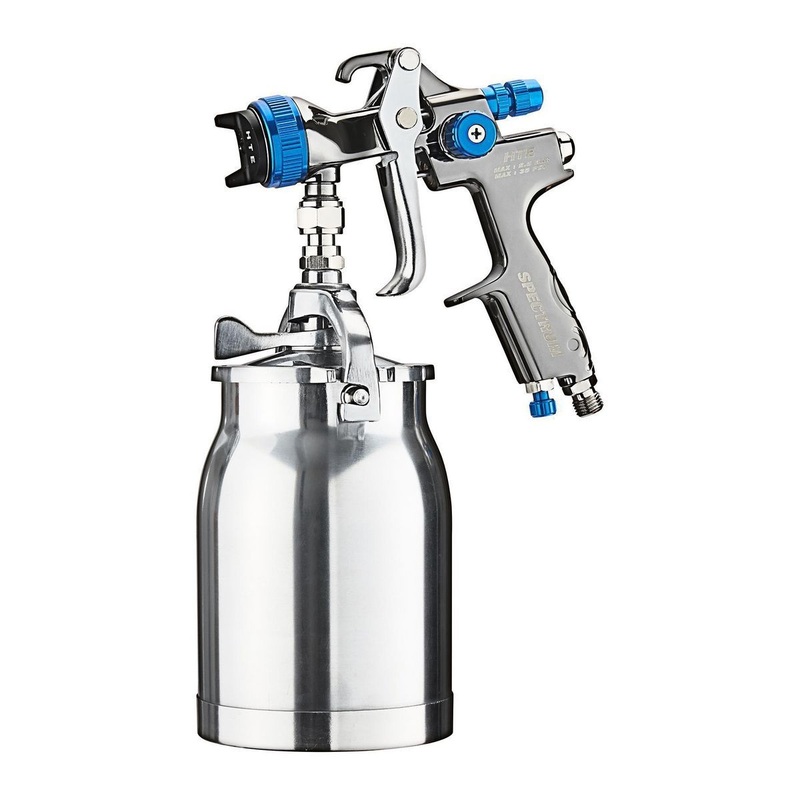 SPECTRUM 32 oz. Professional HTE Compliant Siphon Air Spray Gun | Bigbigmart.com