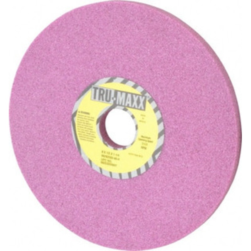 Tru-Maxx 8 Diam x 1-1/4 Hole x 1/2 Thick, H Hardness, 46 Grit Surface Grinding Wheel Aluminum Oxide, Type 1, Coarse Grade, 3,105 Max RPM, Vitrified Bond, No Recess 66253255607 – 06292593