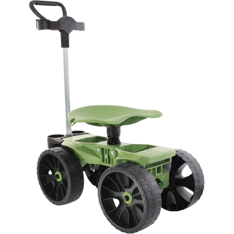 Wheelie with Tool Toter Handle | American Made Rolling Scoot and Tool Rack | Garden Cart with Seat | Made in USA by Vertex | Model EX540 | Bigbigmart.com