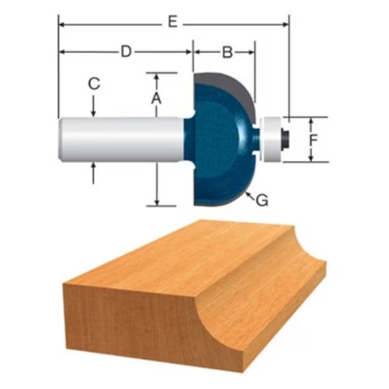 Bosch 85207MC 1-1/4-in Carbide-tipped Classical Router Bit | Bigbigmart.com