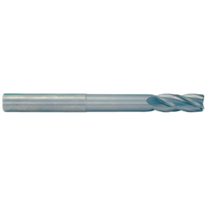 Rushmore USA 4 Flute Long Reach Undercut Shank Solid Carbide Single End Mill, 1/4 Size & Shank Diameter, 1 Length of Cut, 1-1/4 Neck Length, 4 Overall Length