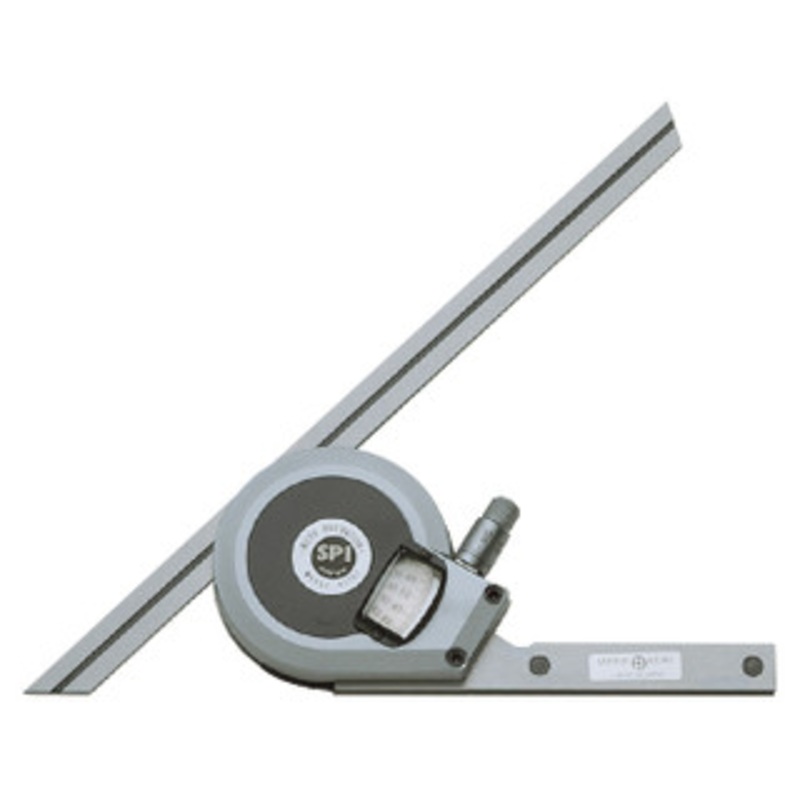 SPI Universal Bevel Protractor with Dial & Micrometer Readings