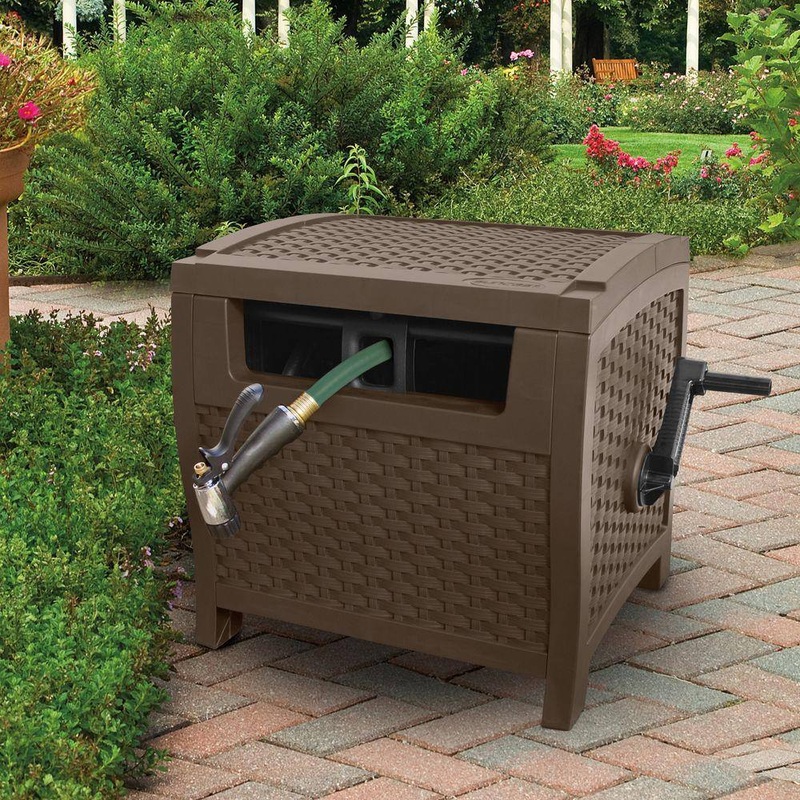 Suncast CPLPTW175D 175 ft. Slide Trak Wicker Hose Hideaway | Bigbigmart.com